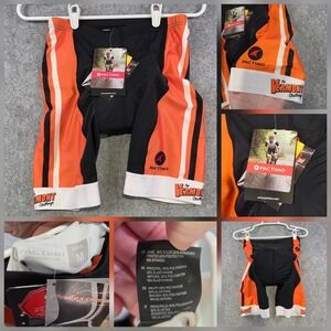 Pactimo Cycling Shorts Mens Medium Orange Vermont Challenge Padded Road Bike